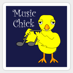 Music Chick Text Sticker